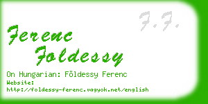 ferenc foldessy business card